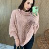 Poncho Feminino Tricot Ayla Rose Fernanda Ramos Store