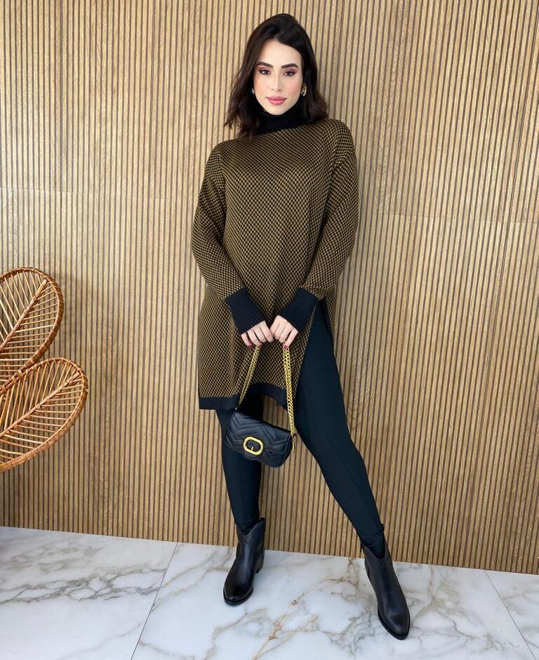 fernandaramosstore com br poncho feminino tricot bruna xadrez cacharrel 2