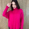 fernandaramosstore com br poncho feminino tricot isa gola alta pink 1