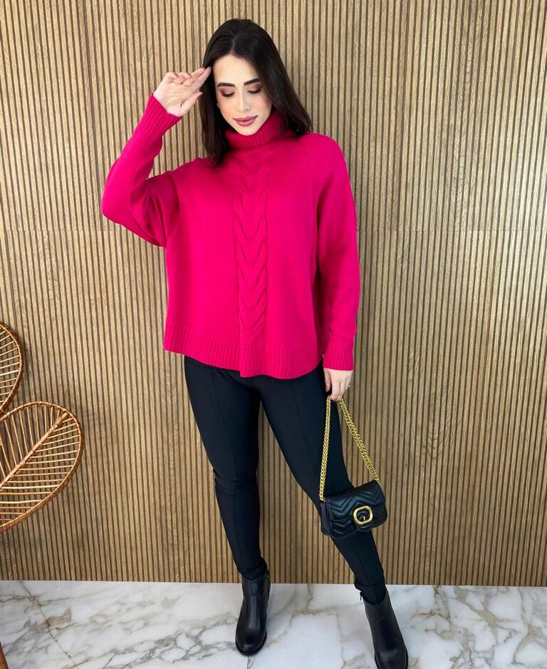 fernandaramosstore com br poncho feminino tricot isa gola alta pink 4