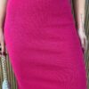 Saia Midi Feminina Tricot Modal Duda Pink - Fernanda Ramos Store