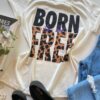 T-shirt Manga Curta Born To Be Free Off White - Fernanda Ramos Store