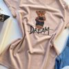 T-shirt Manga Curta Dream Estampa Urso Bege - Fernanda Ramos Store