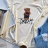 T-shirt Manga Curta Dream Estampa Urso Off White - Fernanda Ramos Store