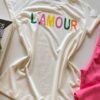 T-shirt Manga Curta L'Amour Off White - Fernanda Ramos Store