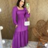 fernandaramosstore com br vestido longo sem bojo manga longa com lastex poa fucsia 3