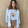 Blazer Manga Longa Feminino Bolsos Falsos Débora Branco - Fernanda Ramos Store