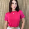 Blusa Feminina com Manga Detalhada Elis Pink - Fernanda Ramos Store