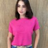 Blusa Feminina Modal Manga Curta Isis Pink 3025 - Fernanda Ramos Store