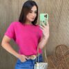 Blusa Feminina Modal Manga Curta Isis Pink 3025 - Fernanda Ramos Store