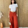fernandaramosstore com br calca feminina viscolinho flare luana terracota 3