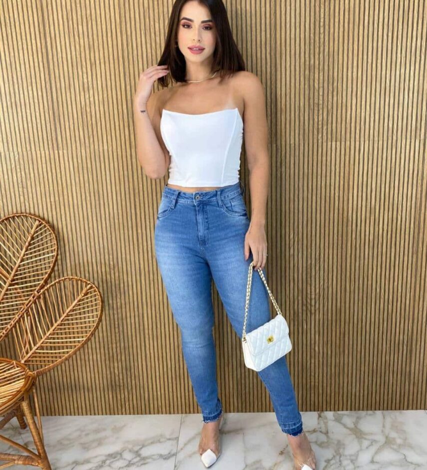 Calça Jeans Feminina Cigarrete High Waist 5200 - Fernanda Ramos Store