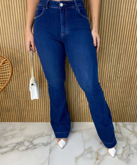 Calça Jeans Feminina Flare Cintura Alta 015289 - Fernanda Ramos Store