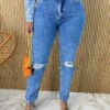 Calça Jeans Feminina Reta 29338 - Fernanda Ramos Store