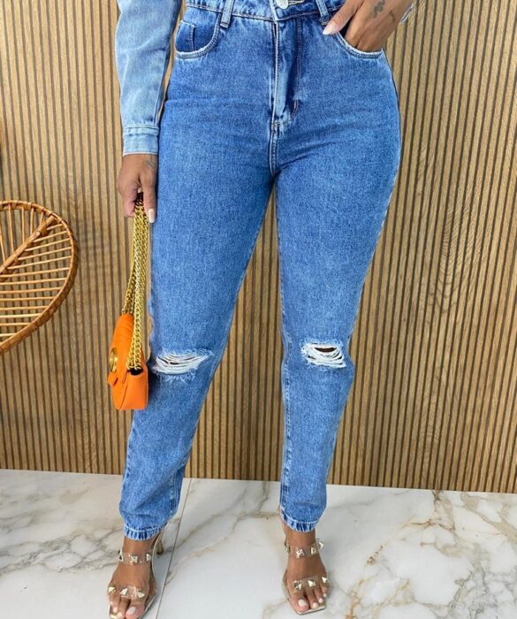 Calça Jeans Feminina Reta 29338 - Fernanda Ramos Store