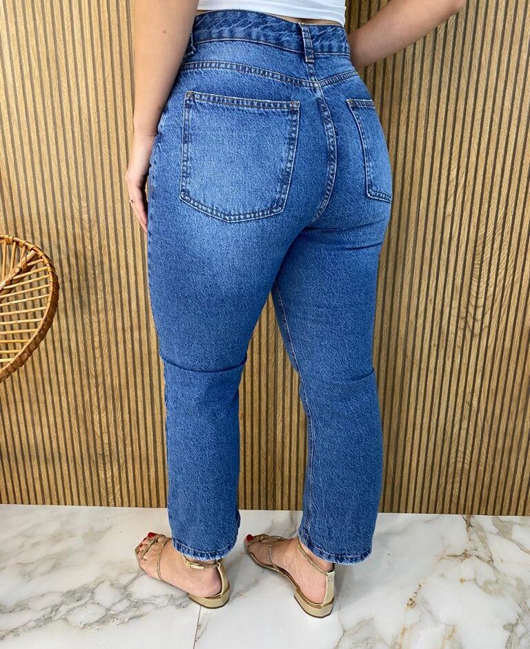Calça Jeans Feminina Reta Básica 015558 - Fernanda Ramos Store
