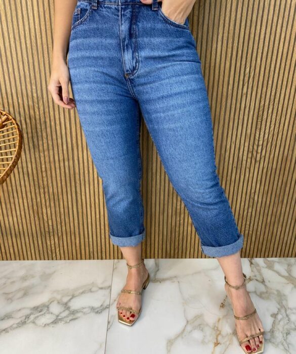 Calça Jeans Feminina Reta Básica 015558 - Fernanda Ramos Store