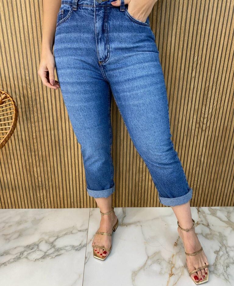 Calça Jeans Feminina Reta Básica 015558 - Fernanda Ramos Store