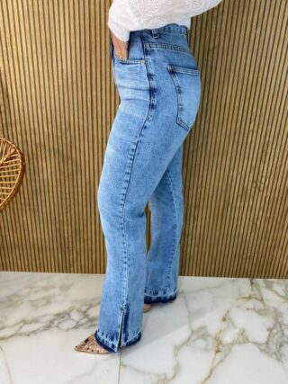 Calça Jeans Feminina Reta com Fenda 015589 - Fernanda Ramos Store