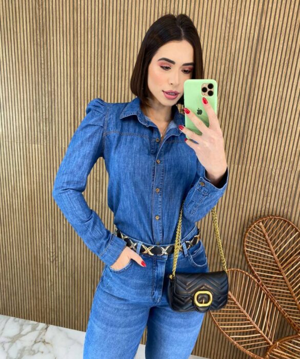 fernandaramosstore com br camisa feminina juliana manga princesa jeans 1