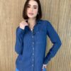 Camisa Feminina Manga Longa Jeans Tensel 022636 - Fernanda Ramos Store