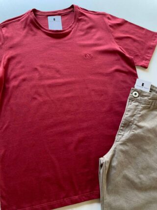 Camiseta Masculina Basic Ocass Bordo Cor 17 - Fernanda Ramos Store