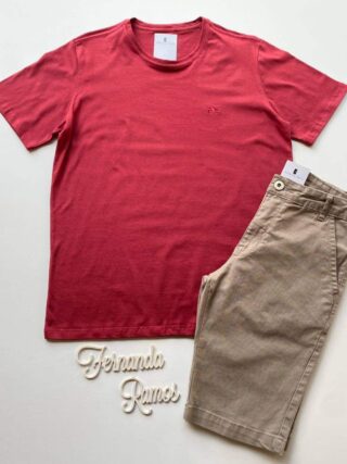 Camiseta Masculina Basic Ocass Bordo Cor 17 - Fernanda Ramos Store