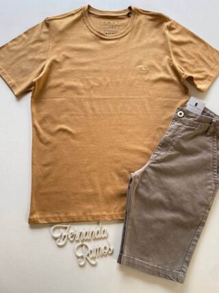 Camiseta Masculina Basic Ocass Caramelo Cor 28 - Fernanda Ramos Store