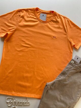 Camiseta Masculina Basic Ocass Laranja Cor 34 - Fernanda Ramos Store