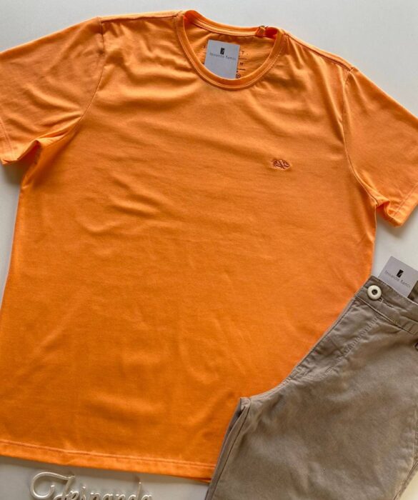 Camiseta Masculina Basic Ocass Laranja Cor 34 - Fernanda Ramos Store