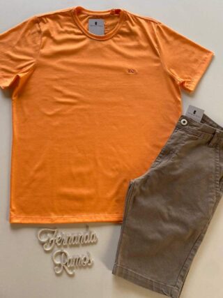 Camiseta Masculina Basic Ocass Laranja Cor 34 - Fernanda Ramos Store