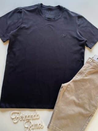 Camiseta Masculina Basic Ocass Preta Cor 3 - Fernanda Ramos Store