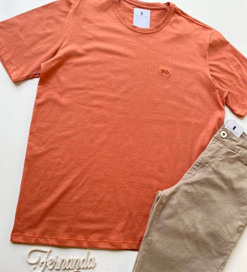 Camiseta Masculina Basic Ocass Terra Cor 30 - Fernanda Ramos Store