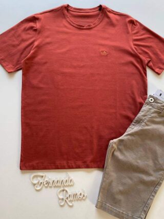 Camiseta Masculina Basic Ocass Terracota Cor 31 - Fernanda Ramos Store