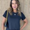 Conjunto de Moletinho Preto Cropped e Calça Chloe - Fernanda Ramos Store