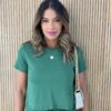 Conjunto Feminino Moletinho Calça e Cropped Chloe Verde - Fernanda Ramos Store