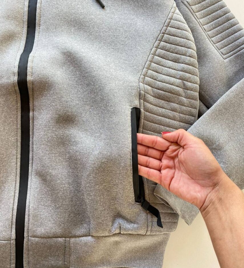 Jaqueta Masculina Touca Removível Pelúcida Plus Cinza - Fernanda Ramos Store
