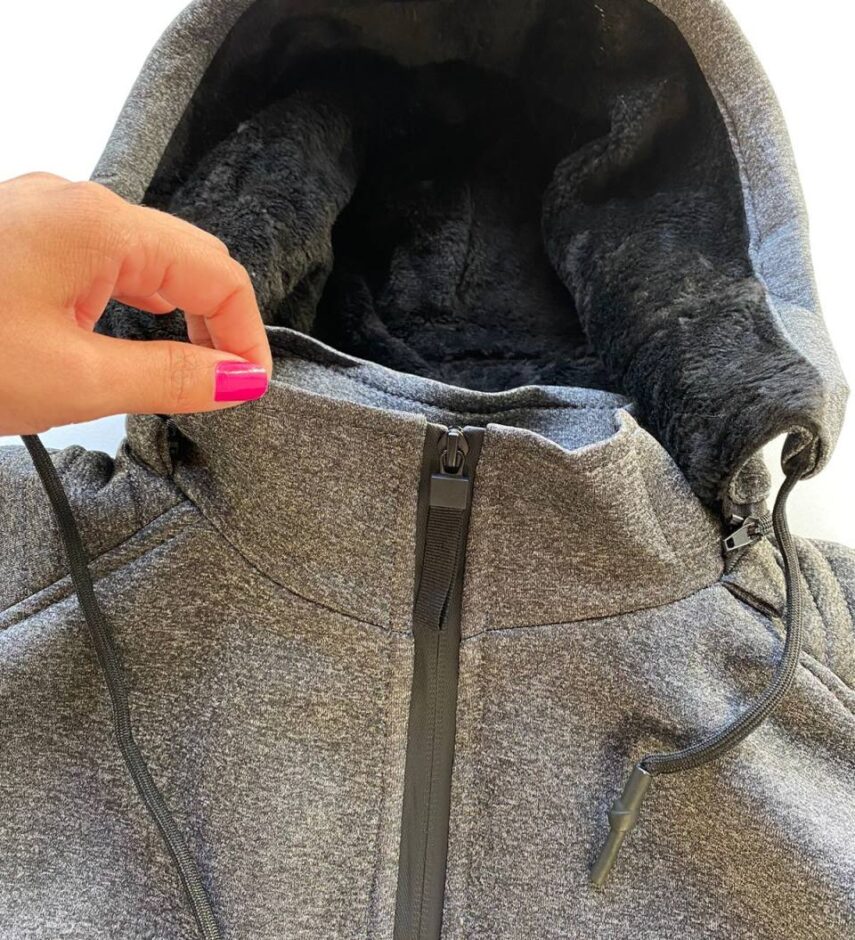 Jaqueta Masculina Touca Removível Pelúcida Plus Cinza Escuro - Fernanda Ramos Store