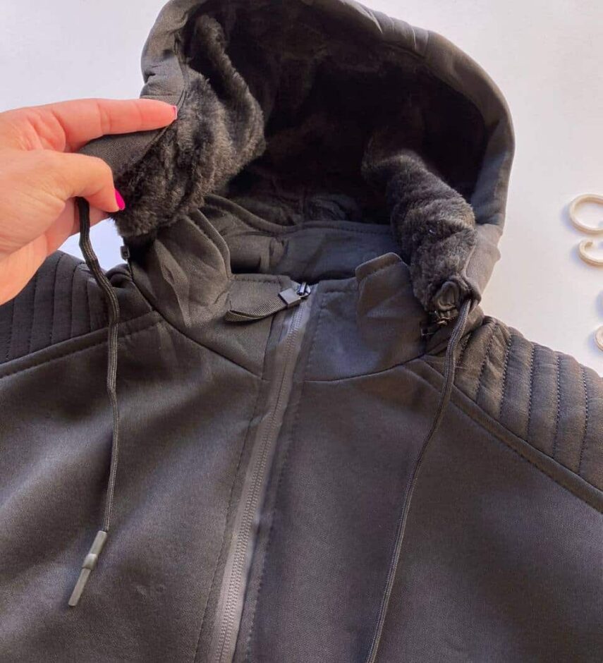 Jaqueta Masculina Touca Removível Pelúcida Plus Preta - Fernanda Ramos Store