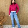 Moletom Flanelado Cropped com Gola Pink - Fernanda Ramos Store