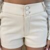 Short Feminino com 2 Botões Detalhe na Lateral Cru - Fernanda Ramos Store