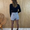 Short Feminino Xadrez Eloá com Bolsos e Detalhe - Fernanda Ramos Store