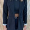 Blazer Manga Longa Feminino Elisa Preto - Fernanda Ramos Store