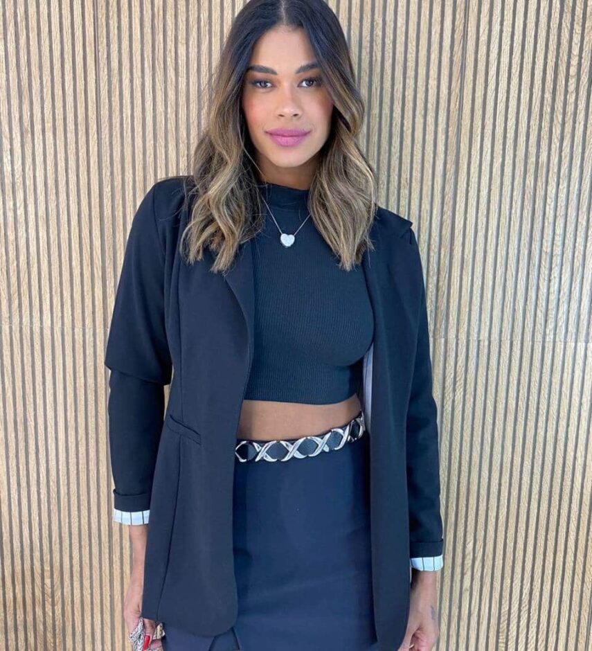 Blazer Manga Longa Feminino Elisa Preto - Fernanda Ramos Store