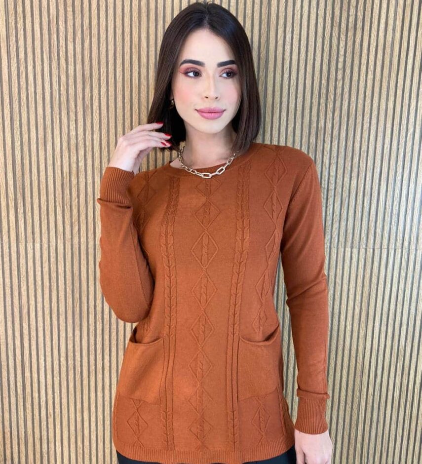 fernandaramosstore com br blusa feminina modal manga longa mila com bolsos terracota 1