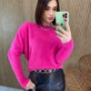 Blusa Feminina Modal Manga Longa Nina Pelinhos Pink - Fernanda Ramos Store