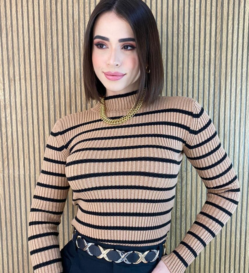 Blusa Manga Longa Feminina Tricot Amanda Listrada Fernanda Ramos Store