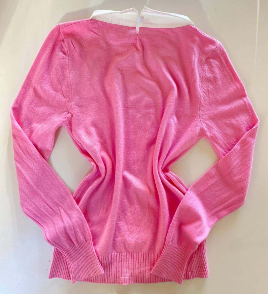 Blusa Manga Longa Modal com Aplicação na Gola Rosa - Fernanda Ramos Store