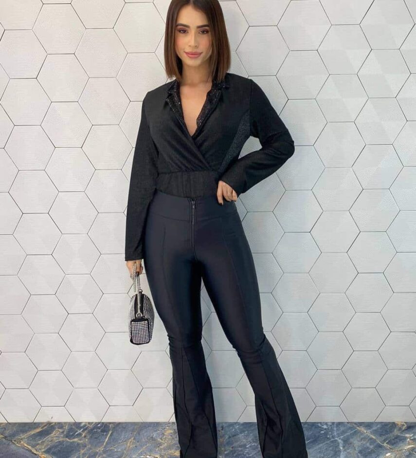 fernandaramosstore com br Body Feminino Manga Longa sem Bojo Lurex Detalhe Paetê 1