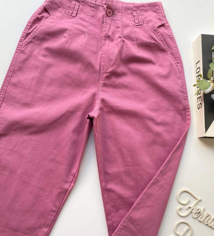 Calça Feminina Sarja com Bolsos Luna Lilás - Fernanda Ramos Store